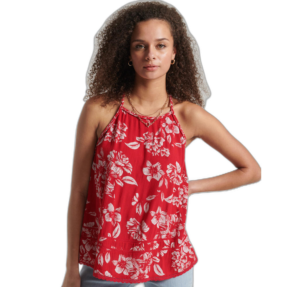 Superdry - Débardeur Caraco Femme Superdry Vintage Breach - Maillot Manches Courtes - Rouge - S - Decathlon