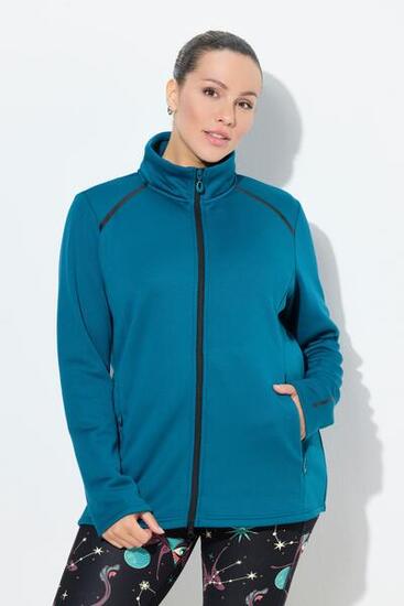 Femme Veste en sweat technique à col montant et manches longues