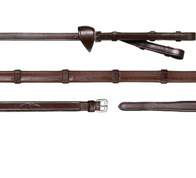 1/2 converter rubber reins with 7 leather loops