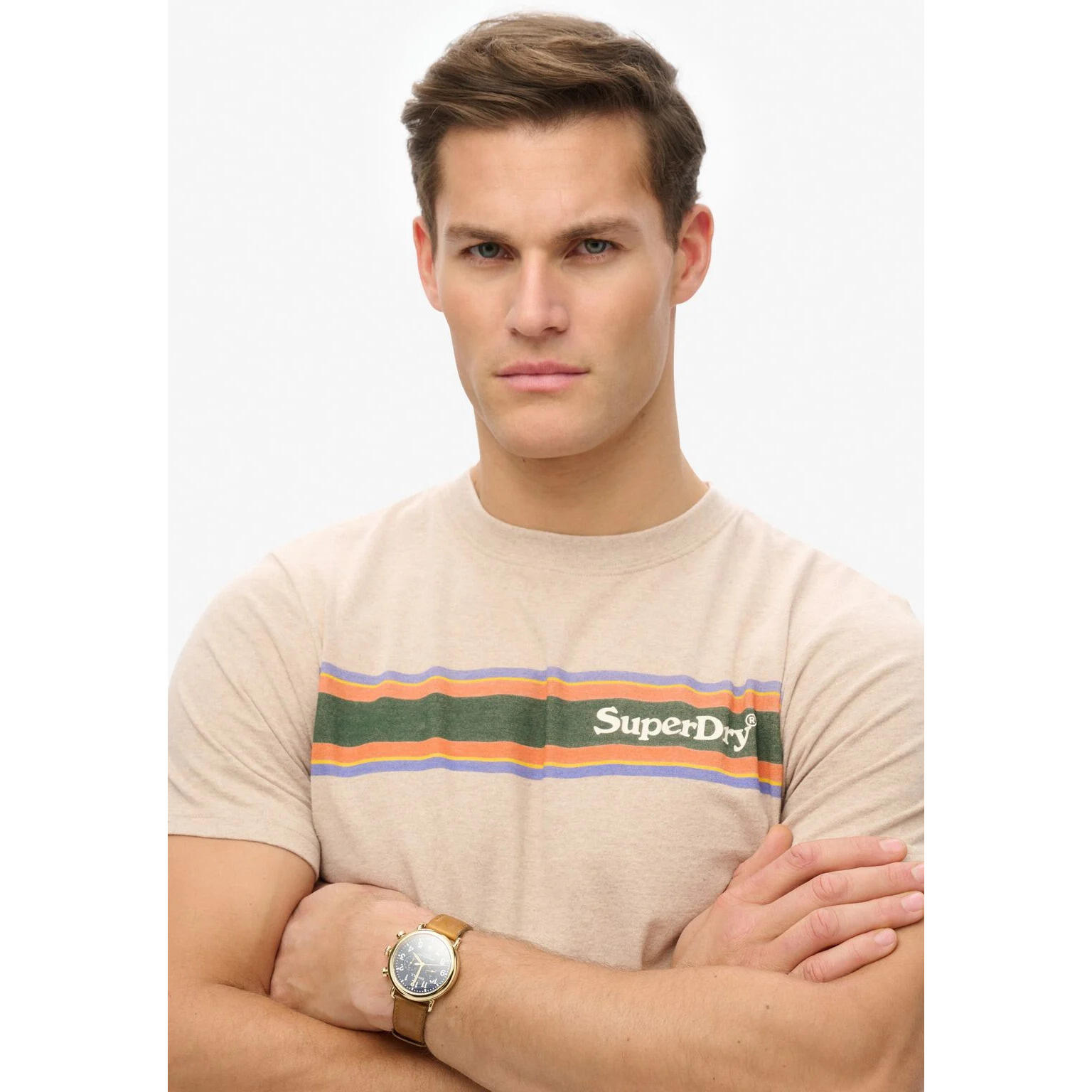T-shirt décontracté à rayures avec logo Superdry Venue 4/5