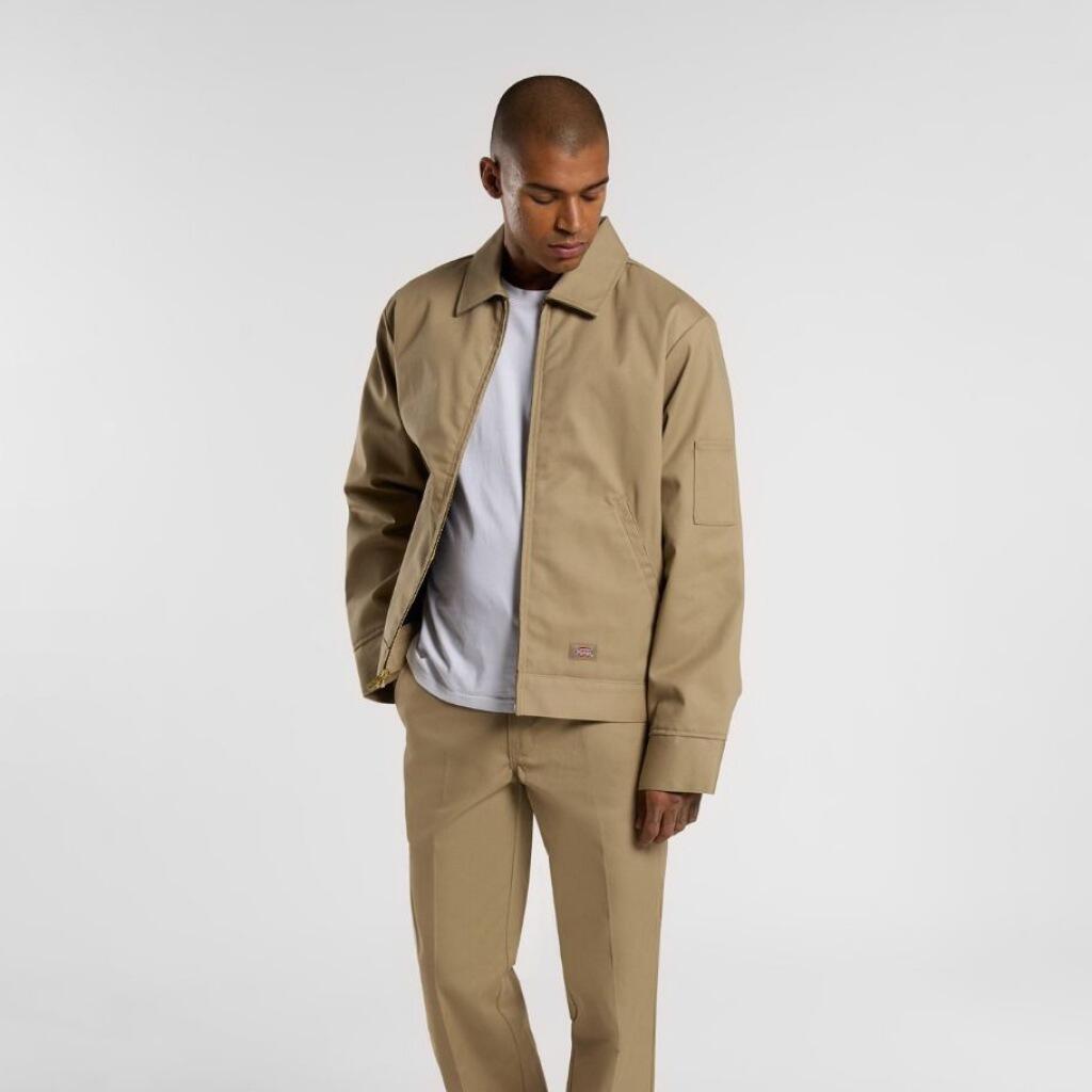 Jaqueta Dickies Modelo Lined Eisenhower Cor Bege 3/5