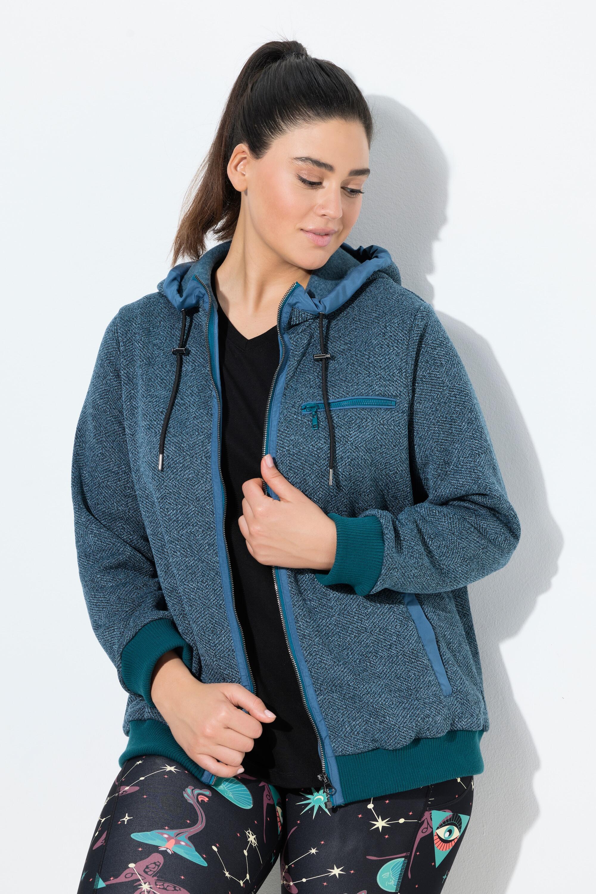 Femme Veste en maille polaire à capuche motif graphique 7/7