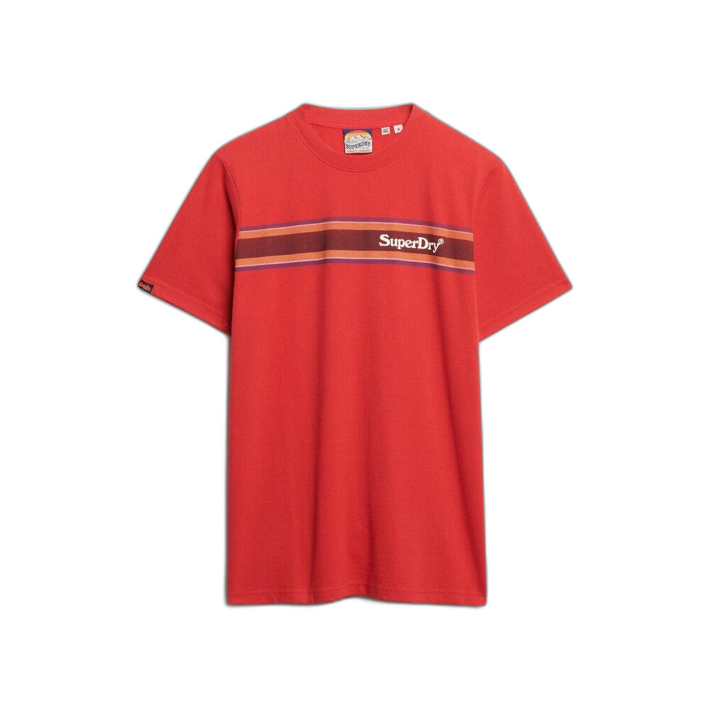SUPERDRY Striped casual T-shirt with logo Superdry Venue