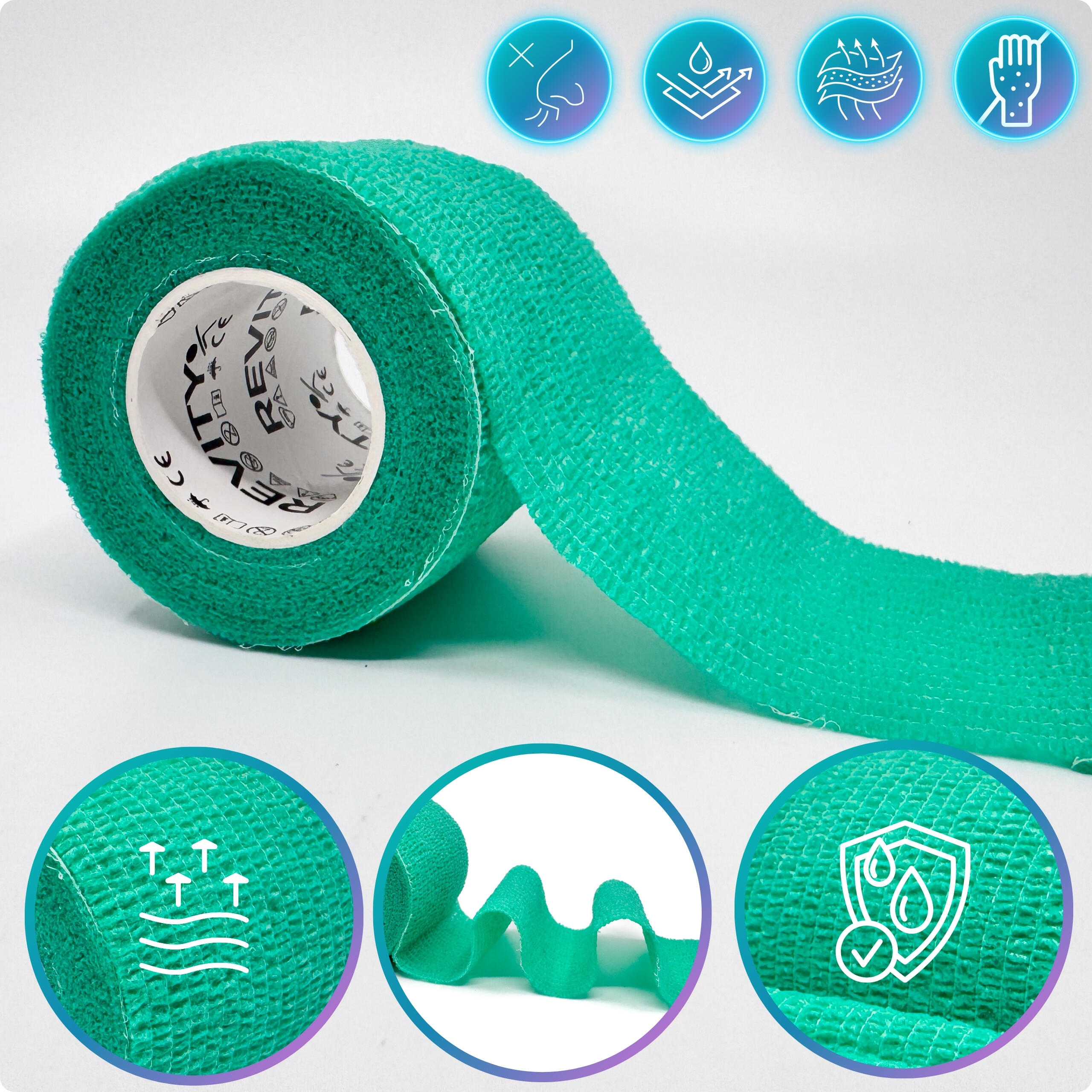 Ligadura coesiva Revity 5 cm x 4,5 m, verde 3/7