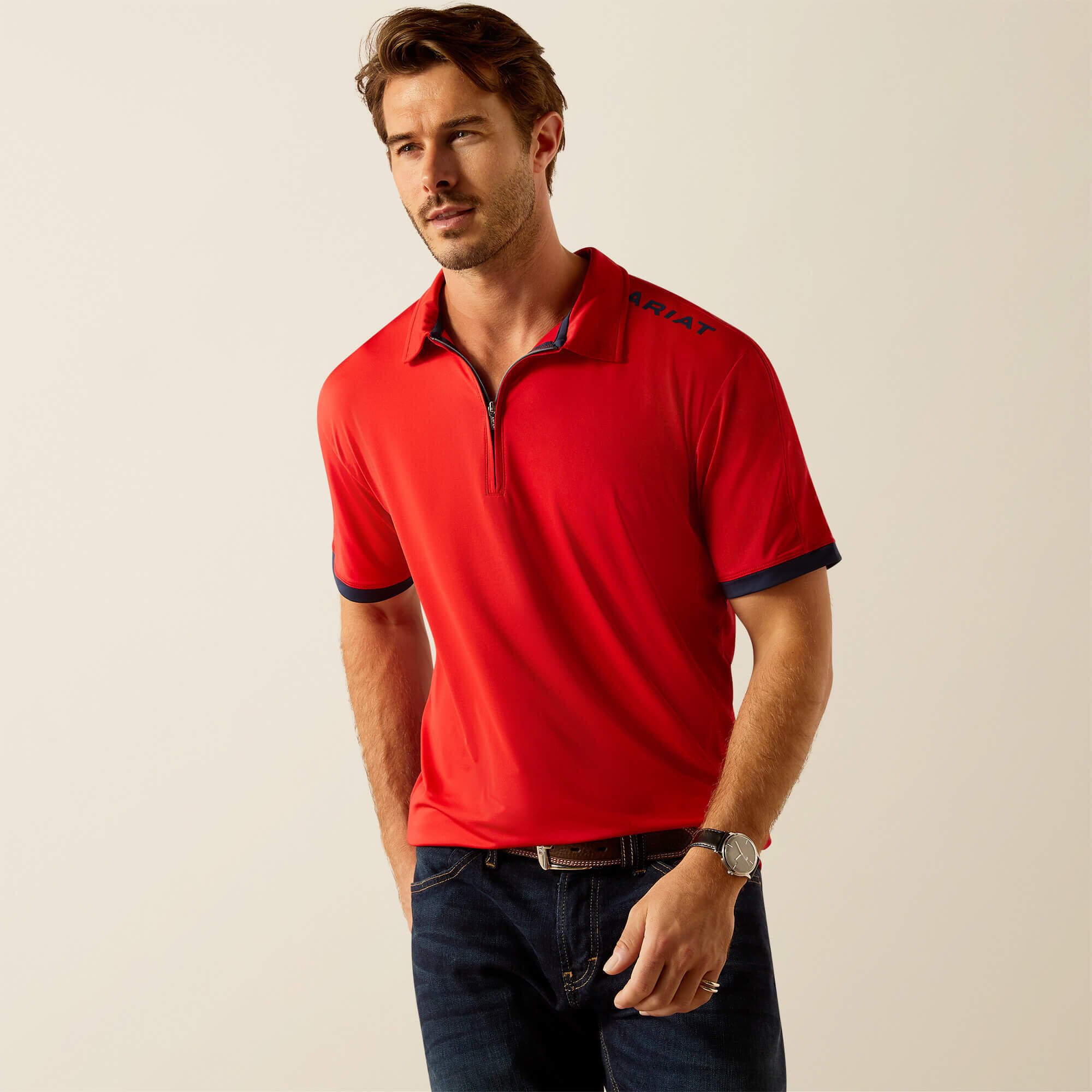 Polo da equitazione 1/4 zip Ariat Bandera 2/4