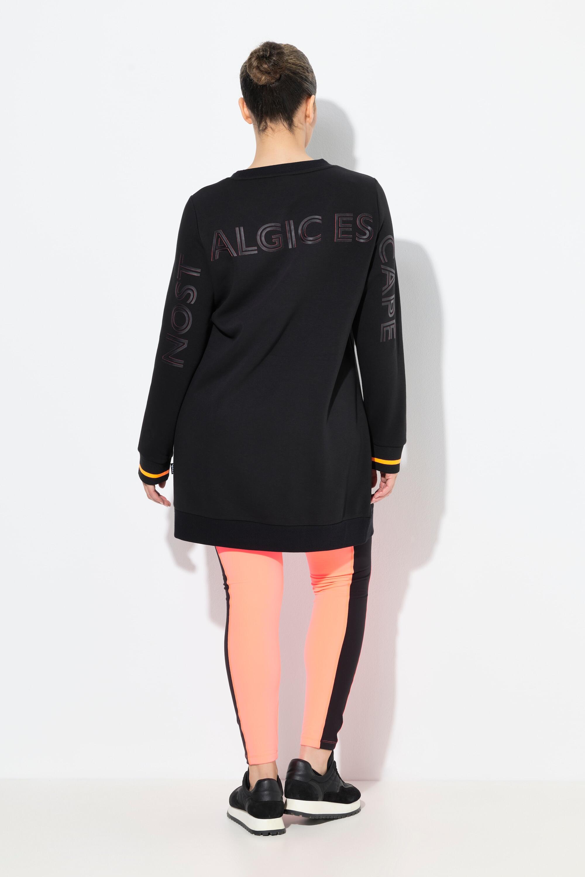 Femme Pull long à col rond et manches longues message imprimé 2/6