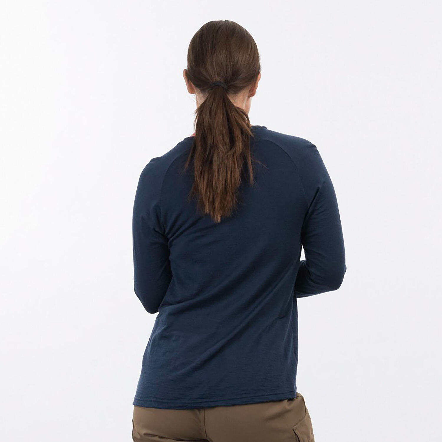 Damen T-Shirt LYSEBUWOOLW HENLEY 3/5