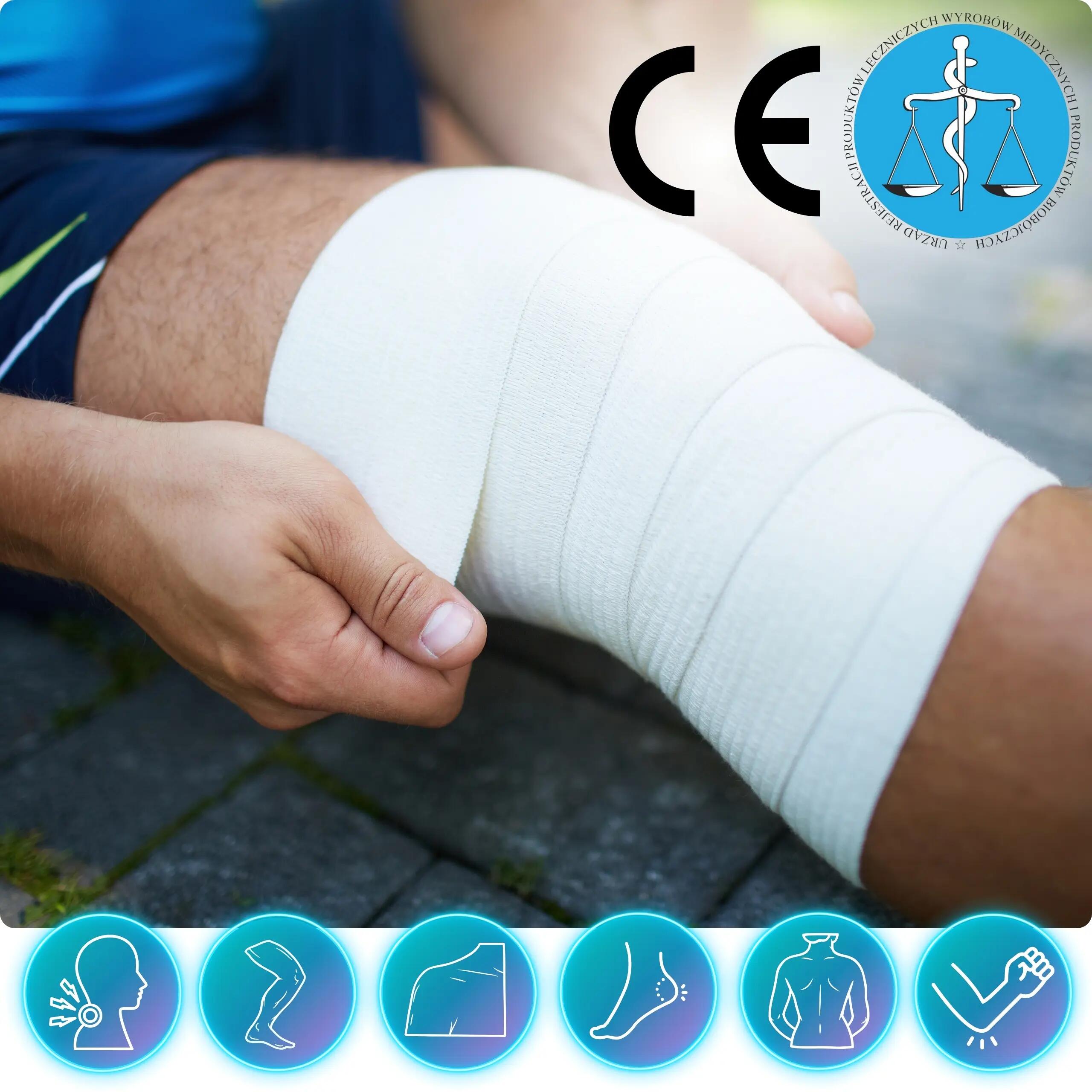 Benda coesiva autoadesiva elastica 10 cm × 4,5 m 1 pz dispositivo CE REVITY 6/7