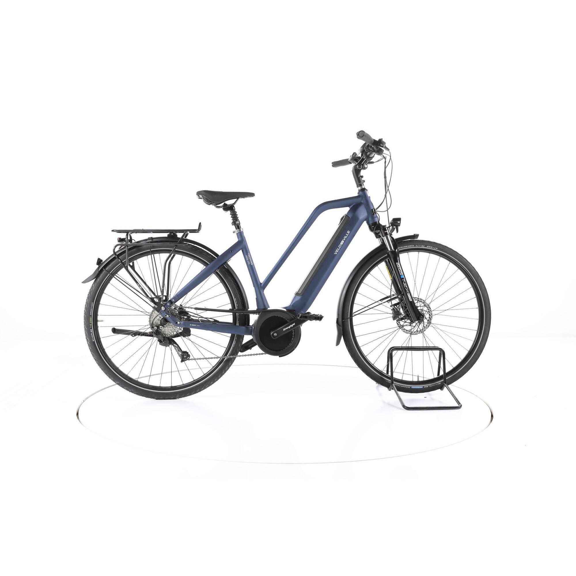 Velo De Ville - Reconditionné - Velo De Ville Aeb 290 City Vélo Électrique - Bon - Vélo Ville - Bleu - 50 - Decathlon