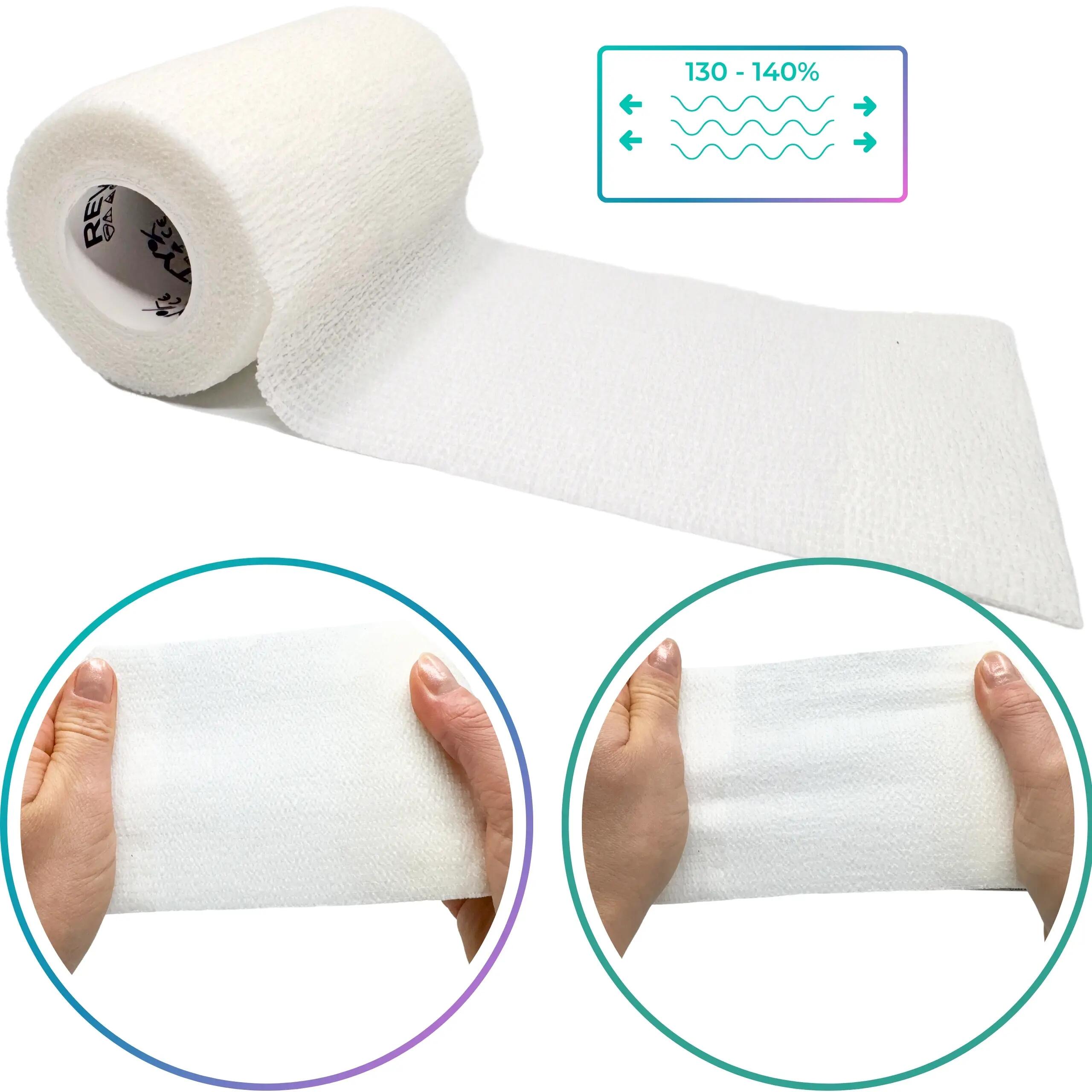 Benda coesiva autoadesiva elastica 10 cm × 4,5 m 1 pz dispositivo CE REVITY 7/7