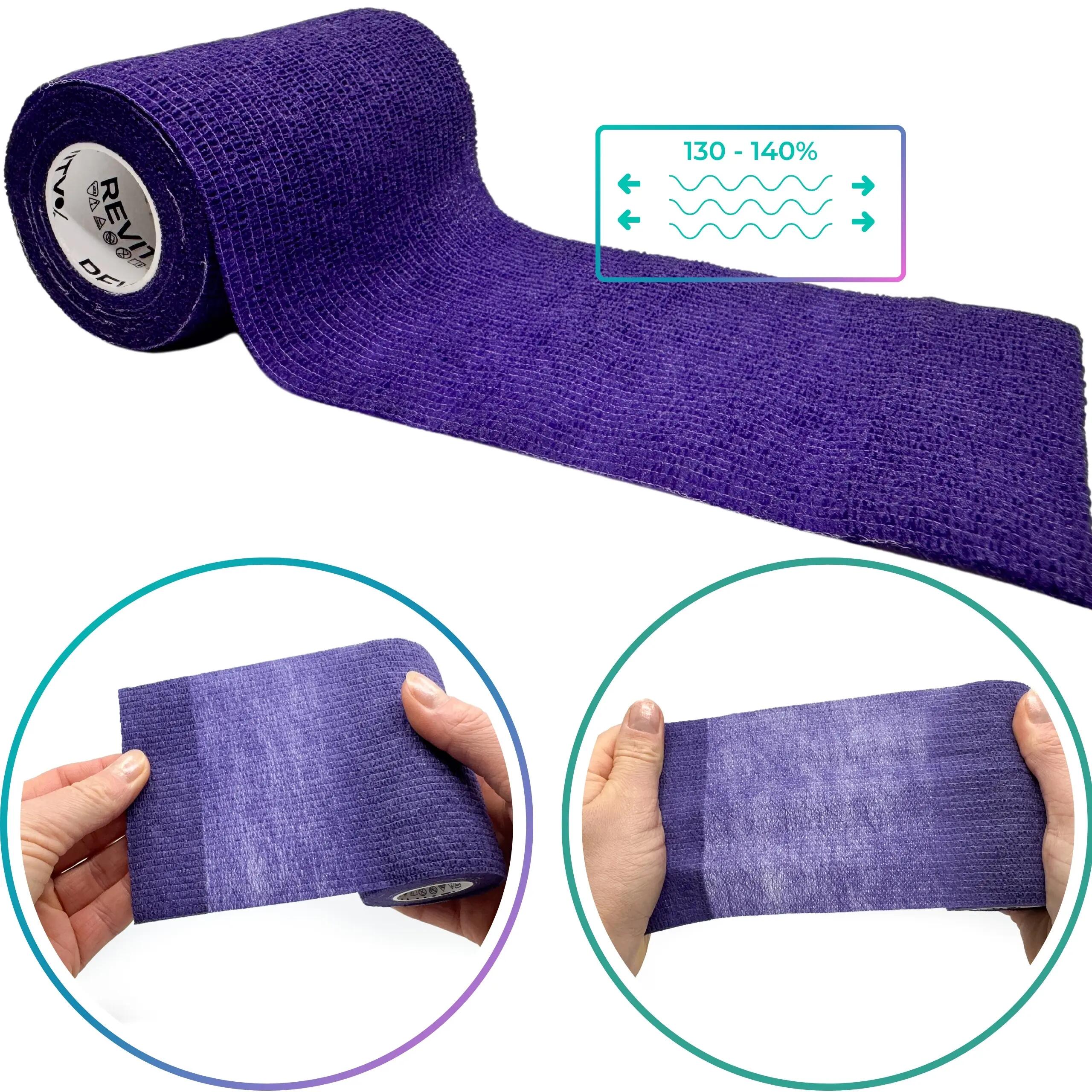 Benda coesiva autoadesiva elastica 10 cm × 4,5 m 1 pz dispositivo CE REVITY 7/7