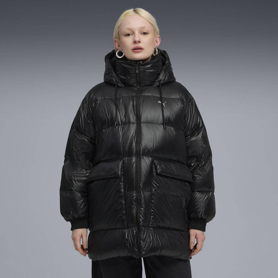 Damska kurtka puchowa z kapturem Style PUMA Black