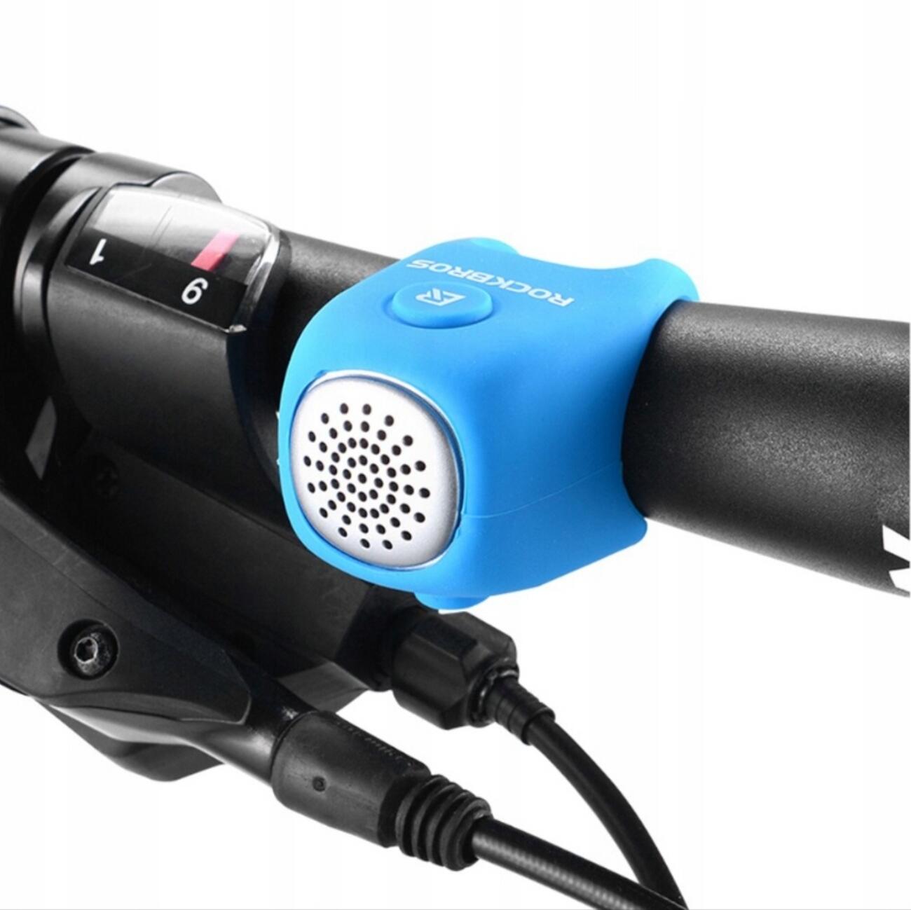 Campanello elettronico Rockbros in silicone blu 90 db 2/7