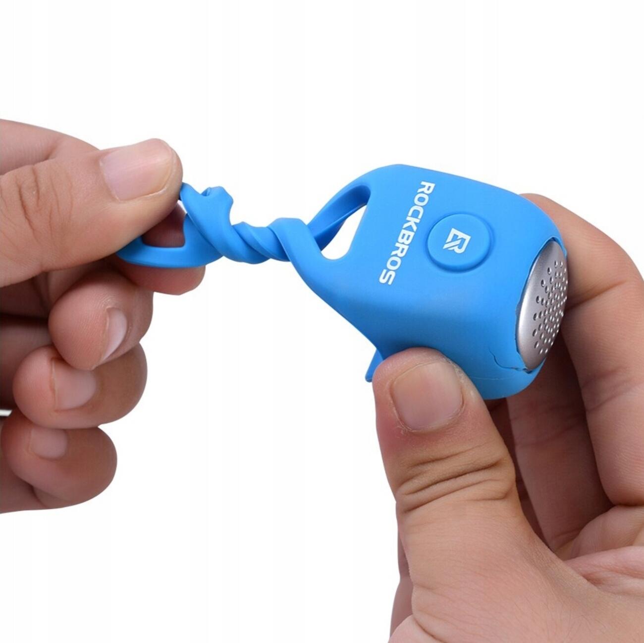 Campanello elettronico Rockbros in silicone blu 90 db 5/7