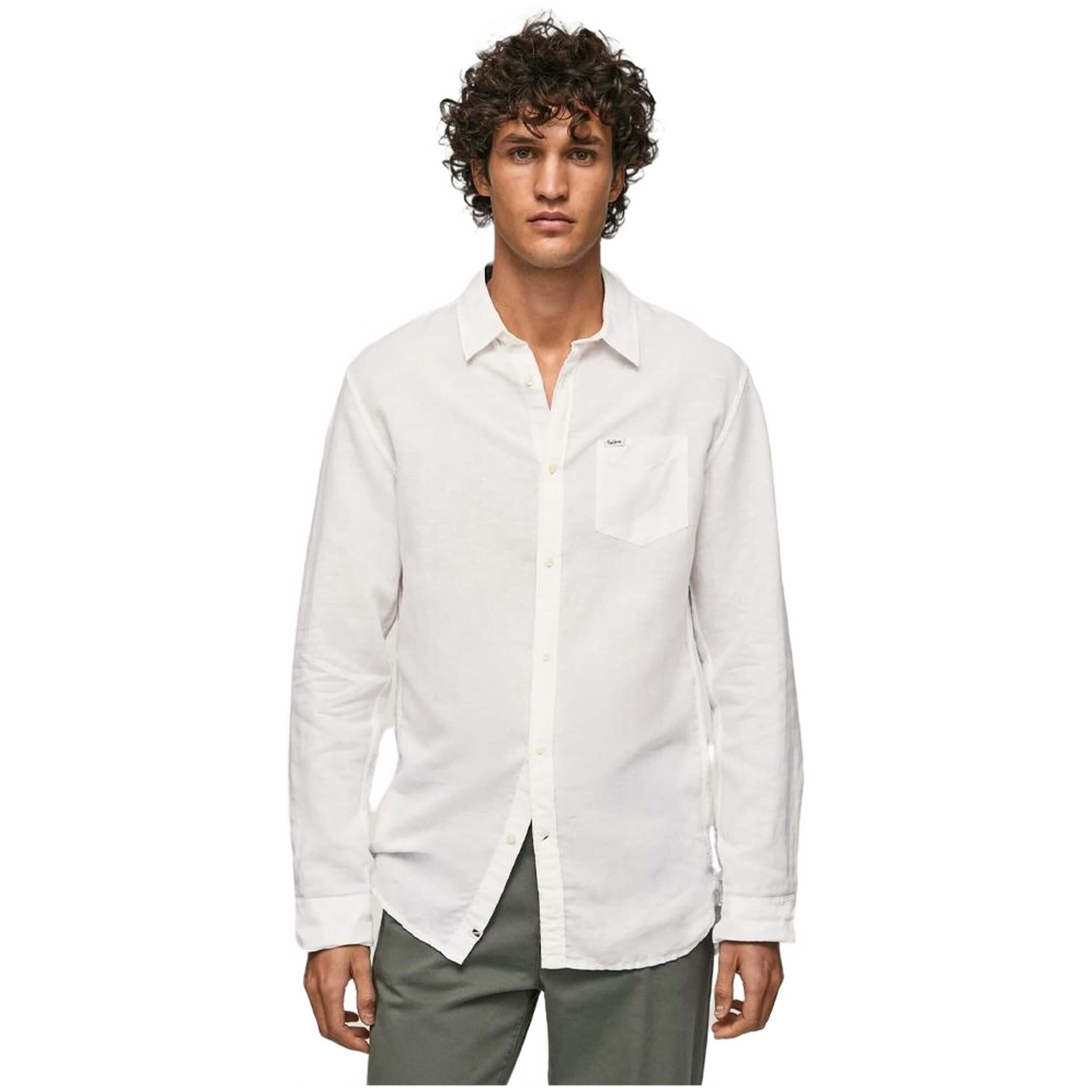 Pepe Jeans - Chemise Pepe Jeans Modèle Pm307793-800 Pour Homme - Surchemise - Blanc - Decathlon