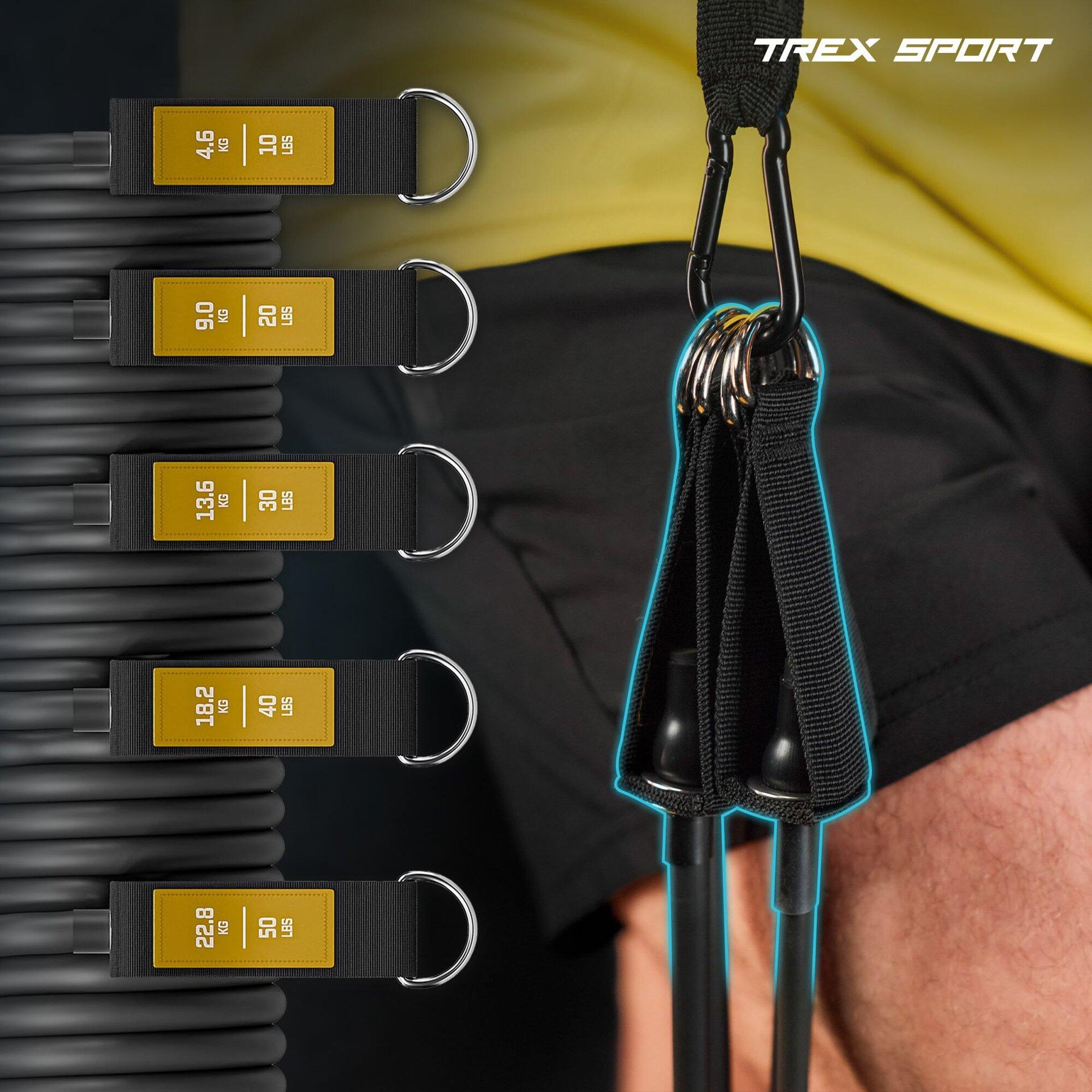 Set d'élastiques de musculation 5 pcs Trex Sport TX-050TS accessoires 3/7
