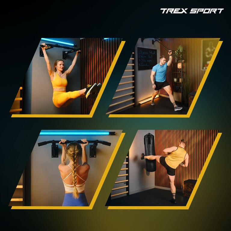 Barra de dominadas de pared Trex Sport TX-030 con soporte para saco 7/7