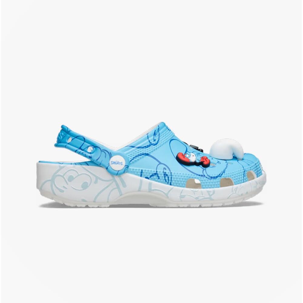 Klapki sandały chodaki damskie Crocs Smurfs Smerfy