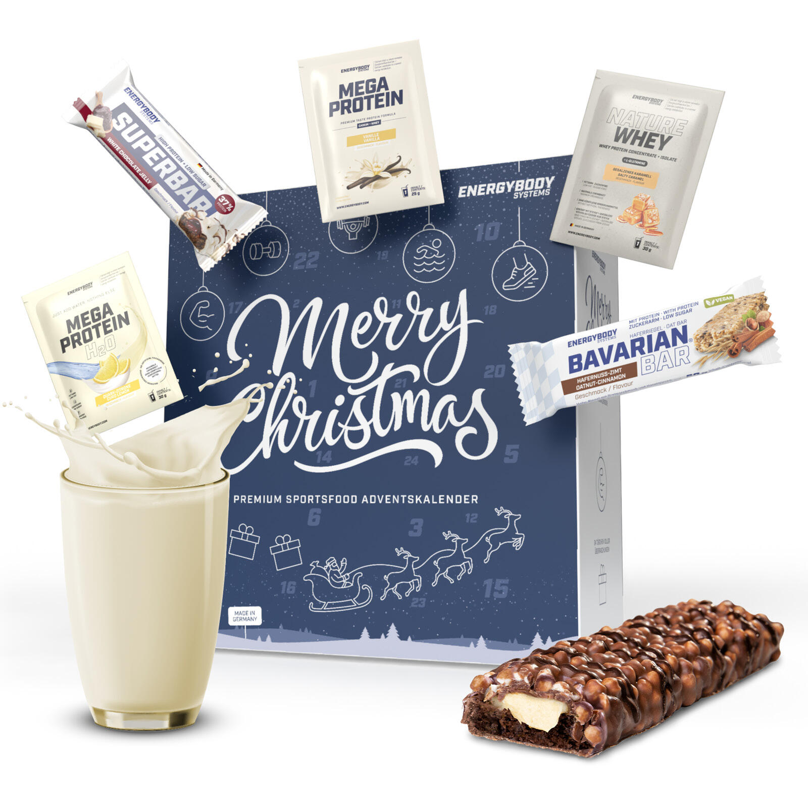 ENERGYBODY SYSTEMS Energybody Fitness Adventskalender 2025 / Riegel & Shakes