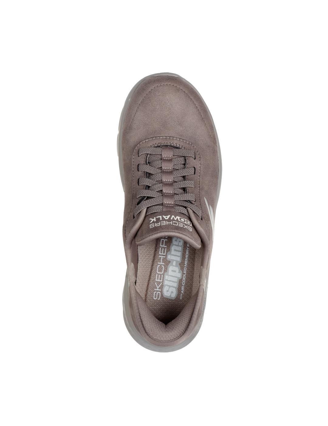 Chaussures pour femmes Skechers Go walk flex marron 3/4