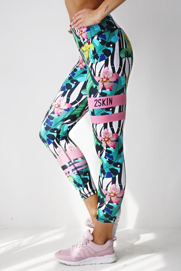 Legginsy sportowe damskie 2skin Moonflower 2/7