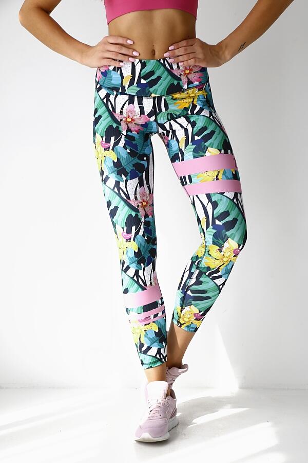 Legginsy sportowe damskie 2skin Moonflower 5/7