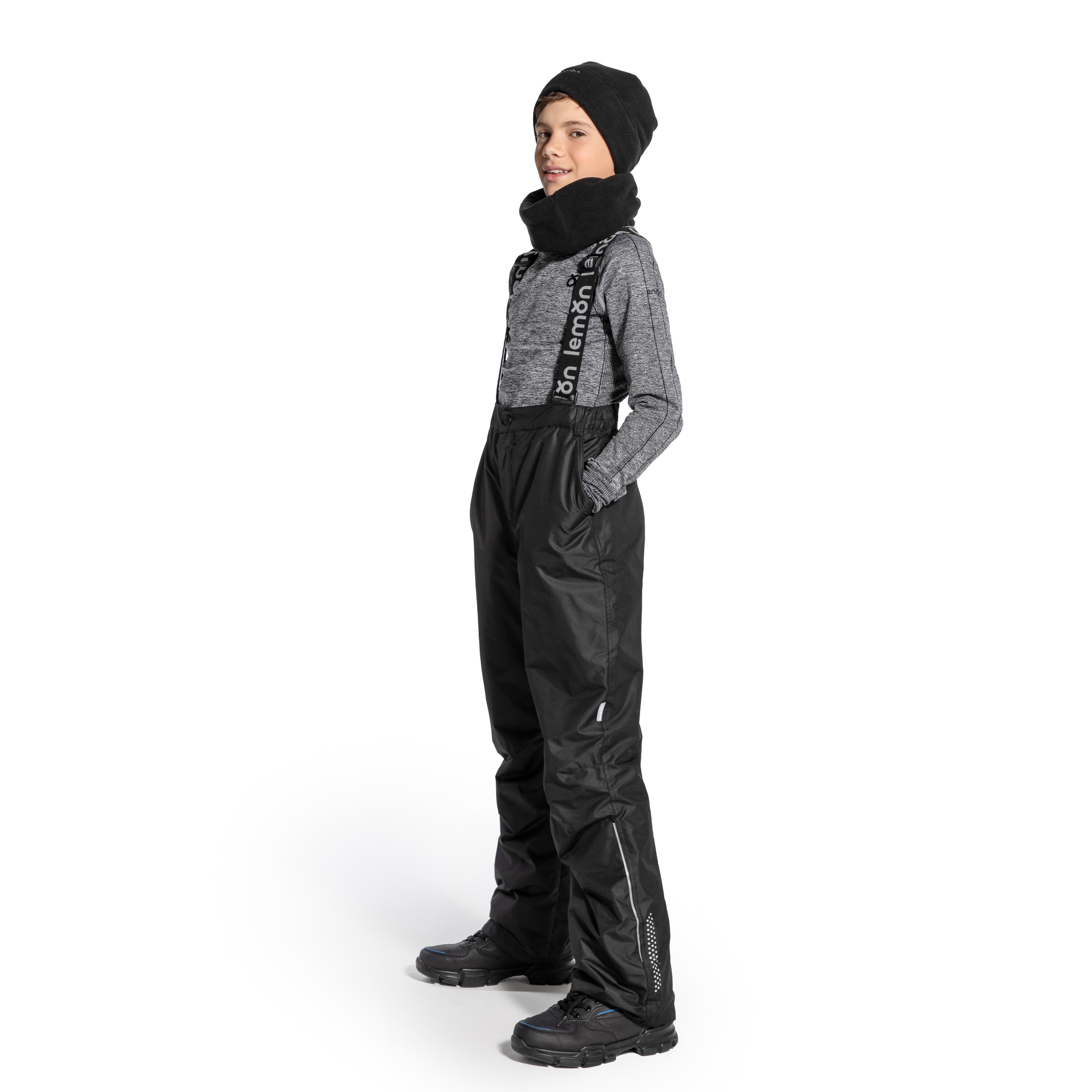 Kinder Skihose mit Trägern warm ZL4 schwarz 2/7