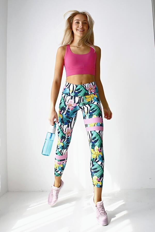 Legginsy sportowe damskie 2skin Moonflower 6/7