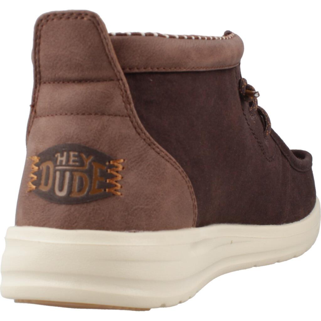 Sneakers Hey Dude Model Wally Mid Gripr Vin Clas Kleur Bruin 3/5