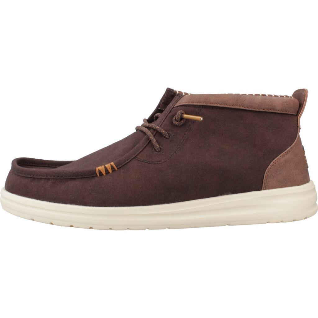 Sneakers Hey Dude Model Wally Mid Gripr Vin Clas Kleur Bruin 2/5