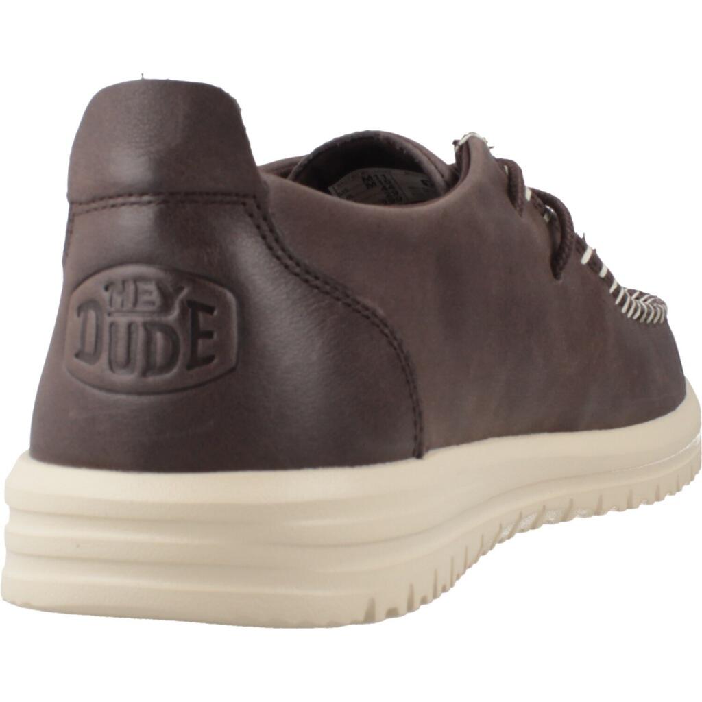 Sneakers Hey Dude Model Wally Nxt Moc Leather Kleur Bruin 3/5
