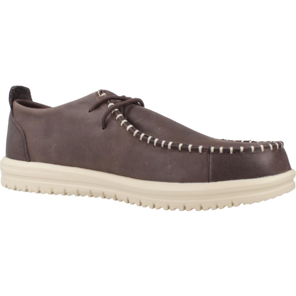 Sneakers Hey Dude Model Wally Nxt Moc Leather Kleur Bruin 5/5