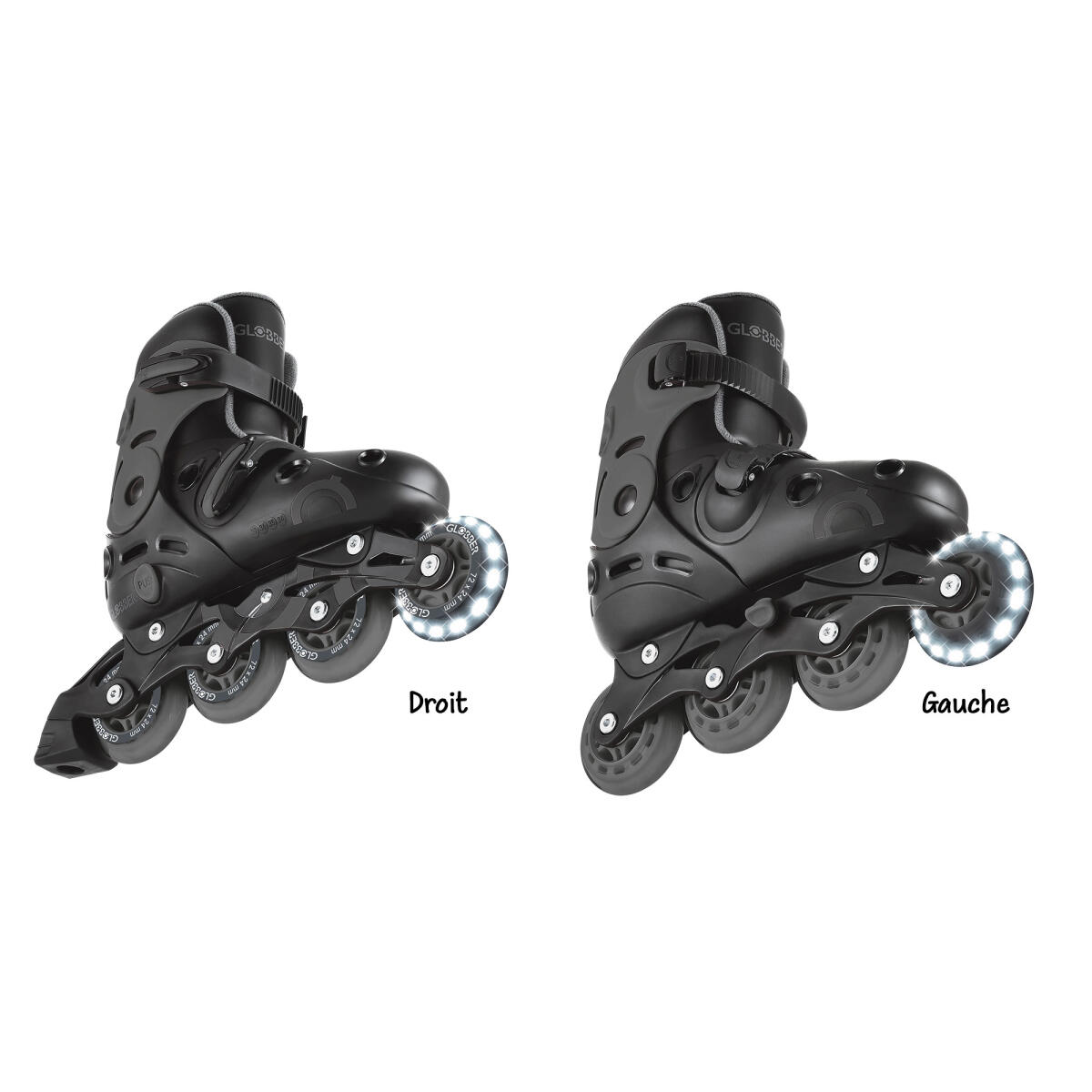 Rollers GO SKATES Taille M-L du 34 au 37 - Noir-Gris 3/7