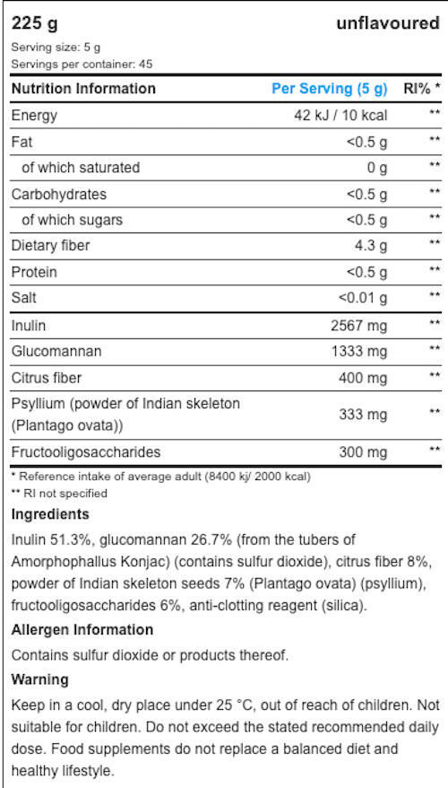Fibres alimentaires - Fiber Mix - Saveur neutre 225g 3/5
