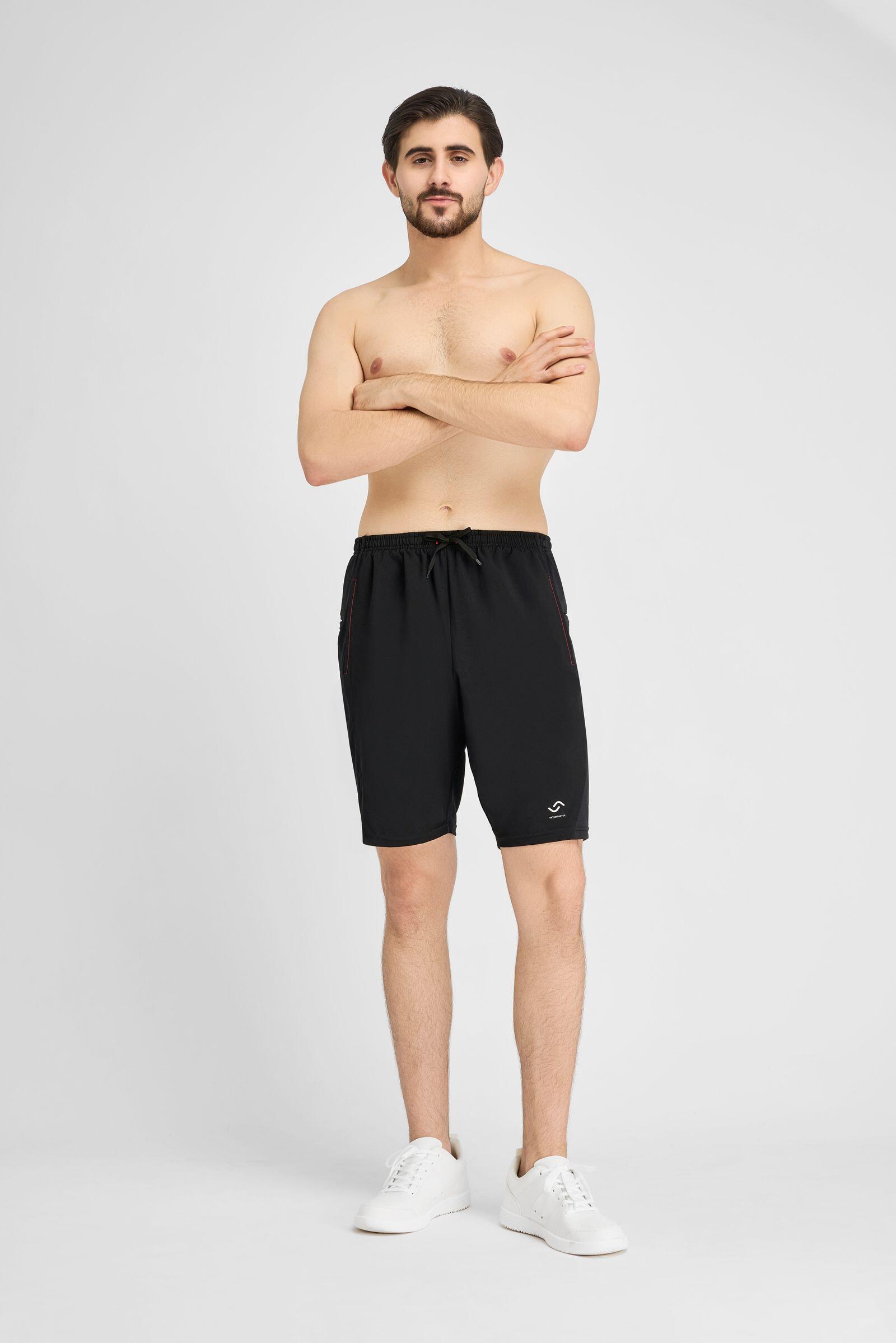 Pantaloncini da Corsa Uomo con Tasca, Fitness & Running Nero 4/7