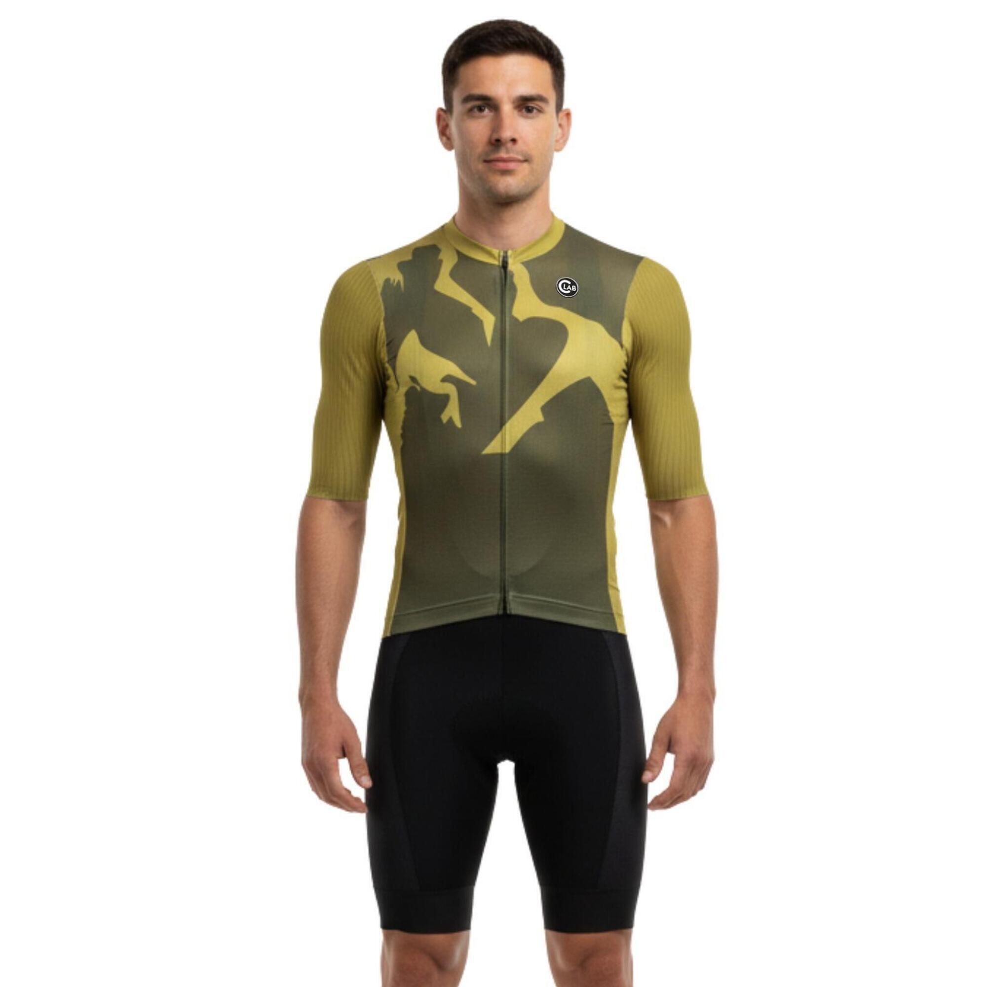C-lab - Maillot De Cyclisme Gravel Ottima Gravika - Maillot Manches Courtes - Marron|vert - Decathlon