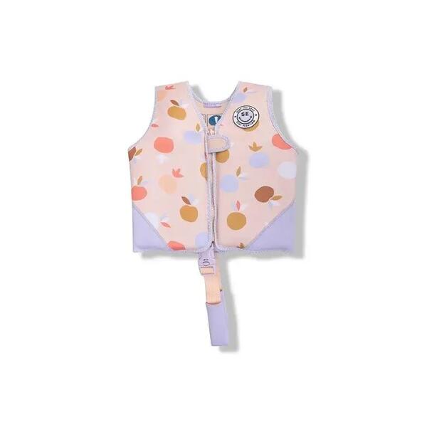 Child's swim vest with a fruit print