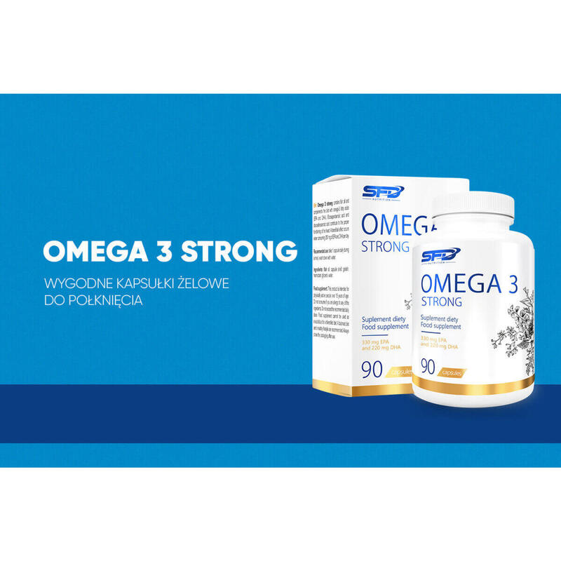 Kwasy tłuszczowe OMEGA 3 STRONG 90softgels