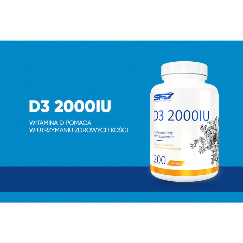 Witamina D3 2000 200 tabletek