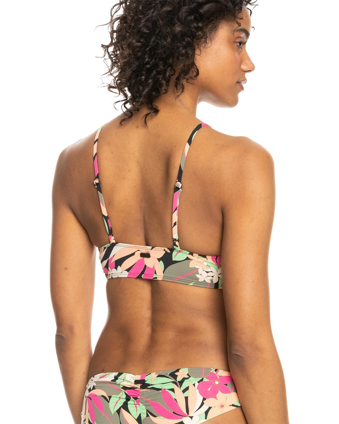 Top-sujetador de bikini PRINTED BEACH CLASSICS Negro Mujer 3/4