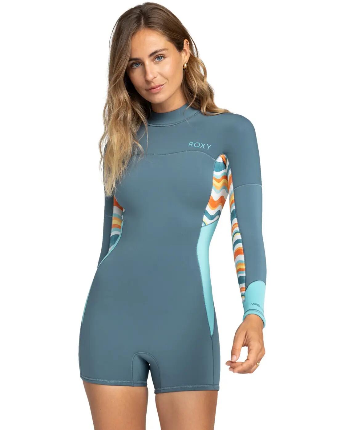 Springsuit manches longues 2MM SWELL SERIES Bleu Femme 3/4