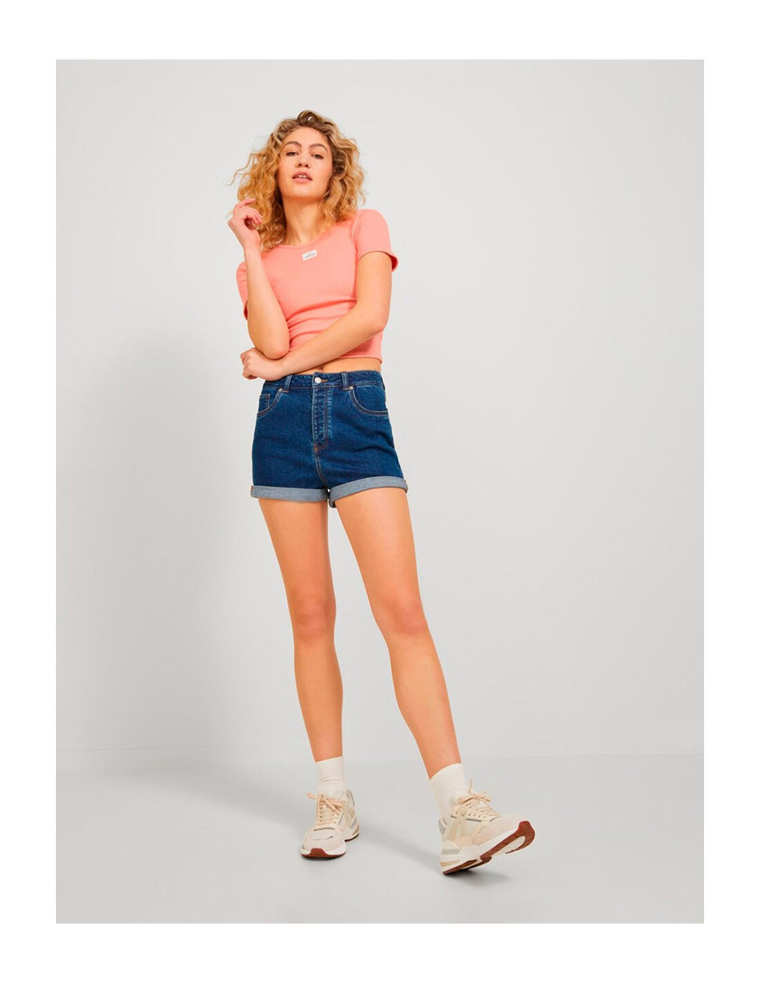JJXX Hazel HW Denim - Pantalón corto 3/5