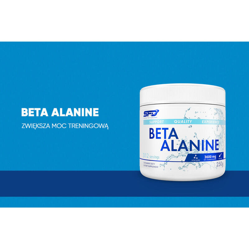 Przed treningiem BETA ALANINE zwiększa moc treningową 250g Naturalny