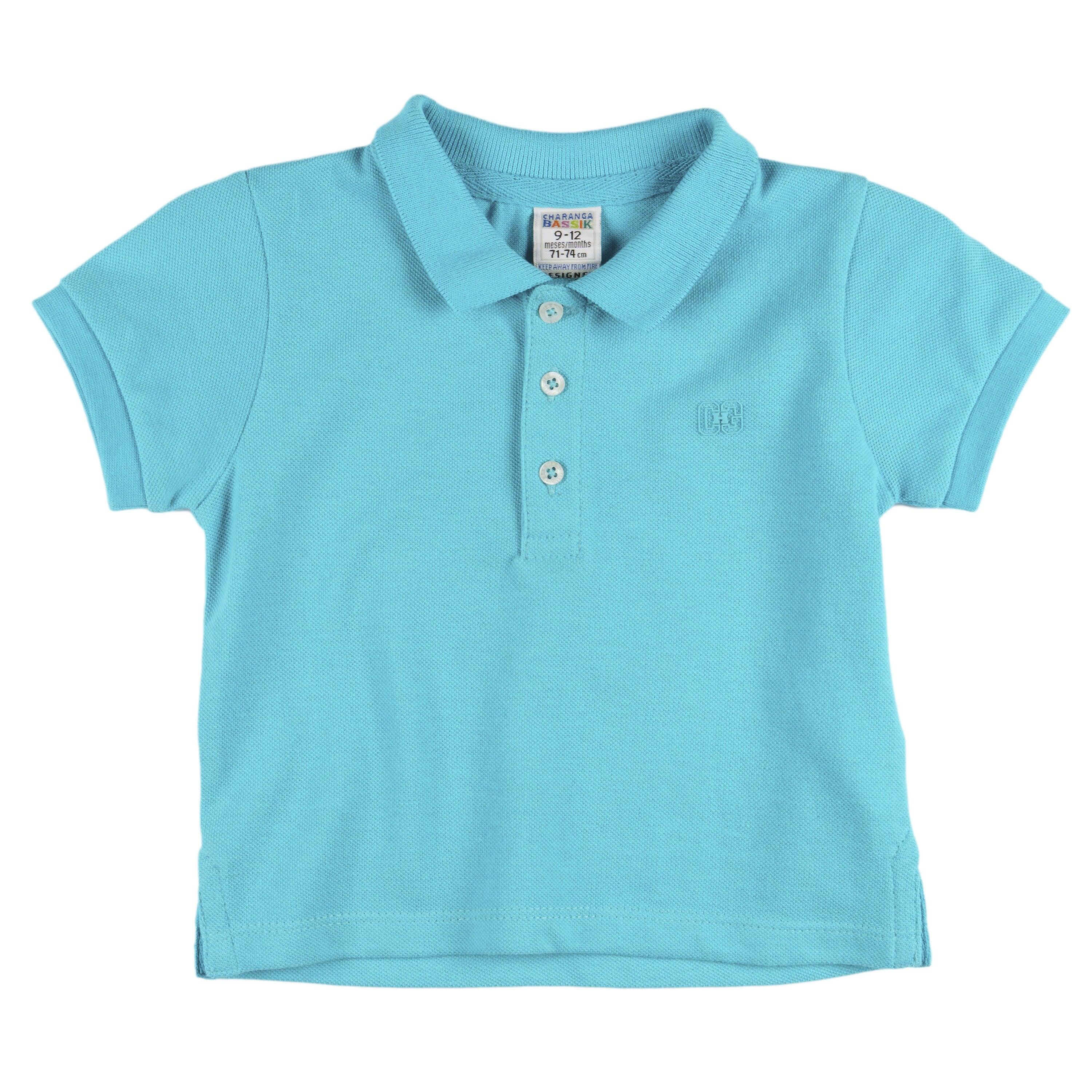 Camisa polo turquesa para 2/5