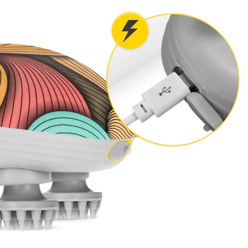 Aparat electric de masaj pentru cap 4FIZJO rezistent la apă, multicolor