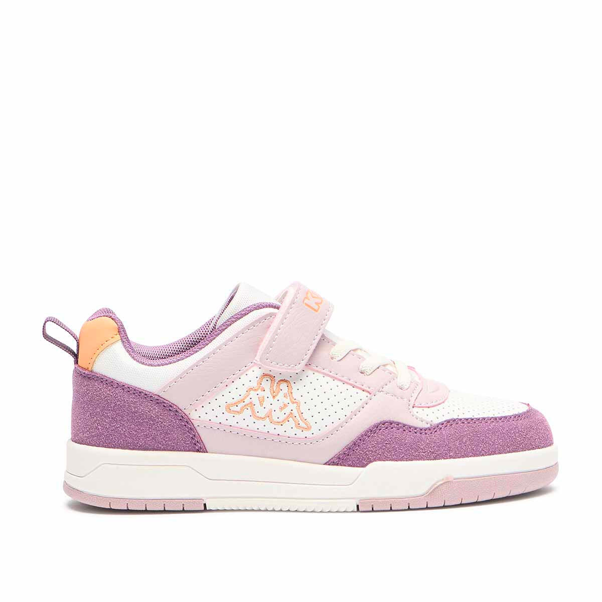 Kappa - Baskets Enfant Manis Ev Blanc, Violet, Orange - Baskets - Blanc - Decathlon