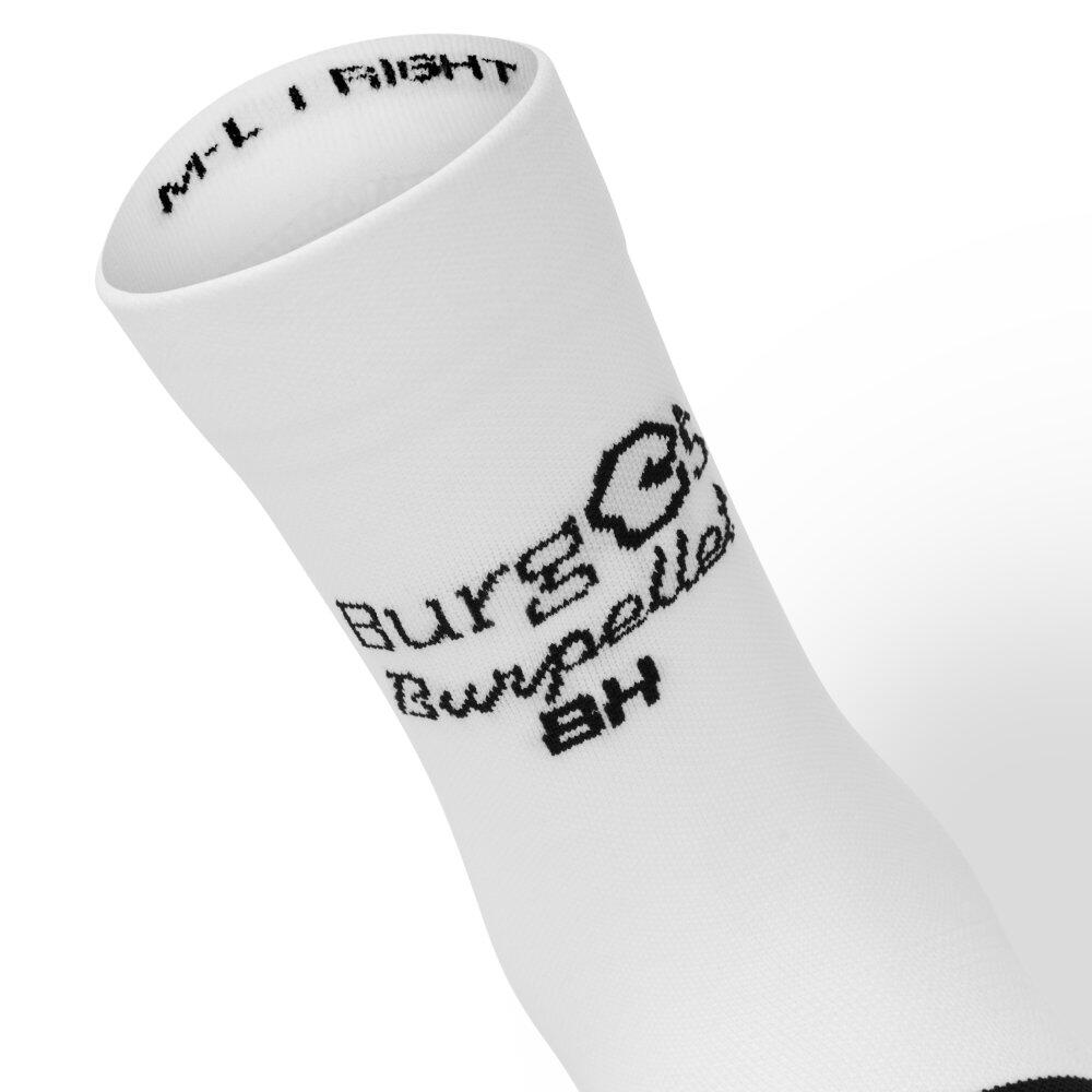 Herren und Damen burgos burpellet bh x siroko fahrradsocken BBBH S1 White Weiß 3/6