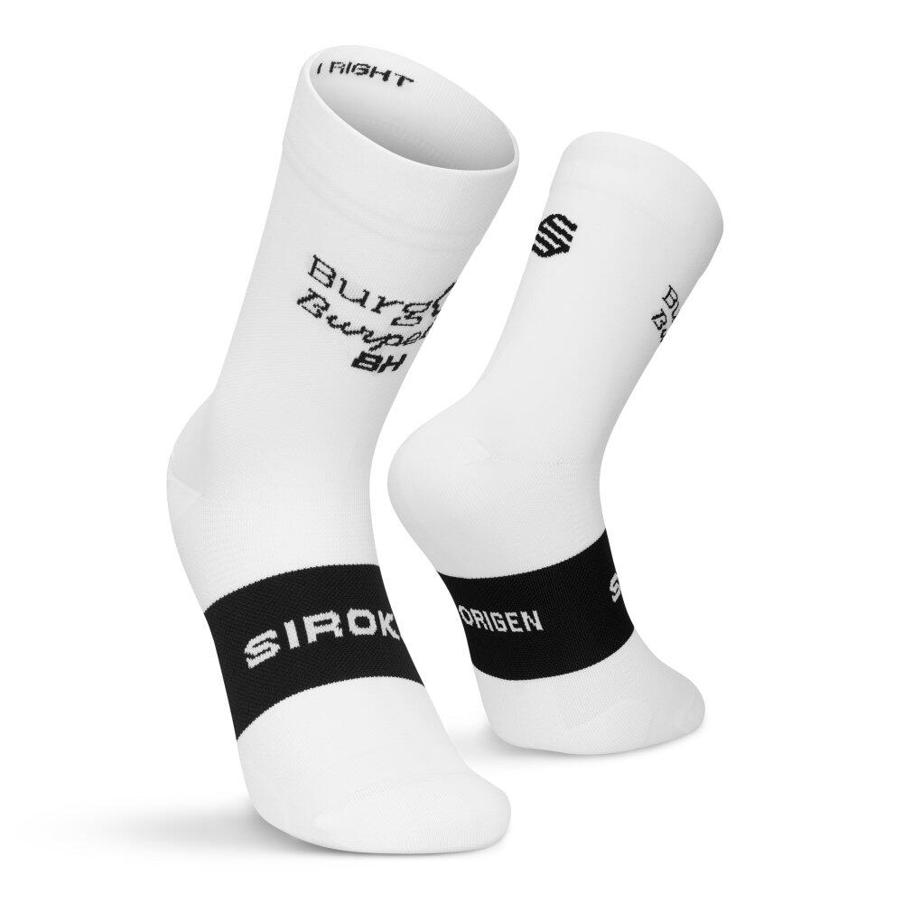 Herren und Damen burgos burpellet bh x siroko fahrradsocken BBBH S1 White Weiß 2/6