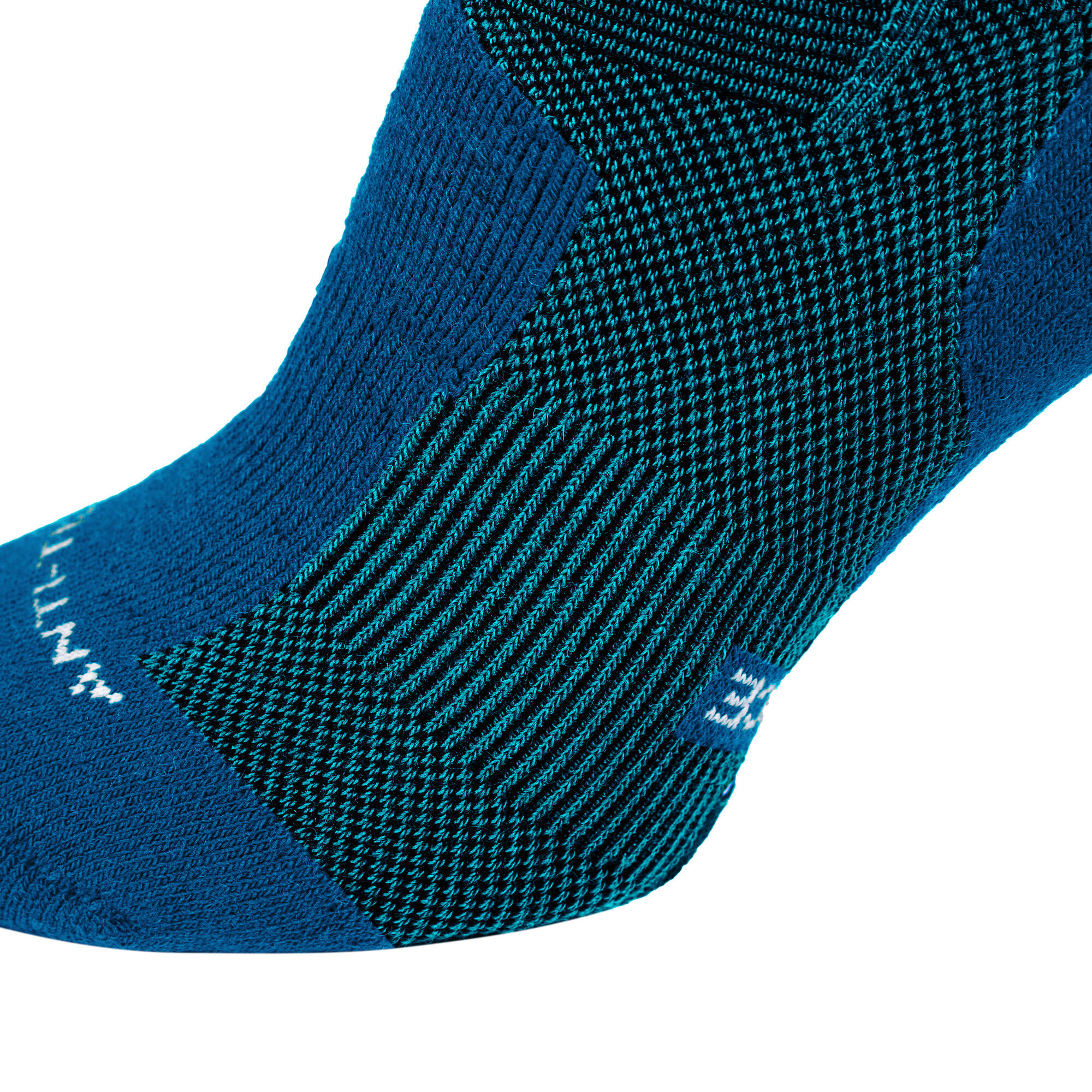 2 Paar Merino Wandersocken für Damen & Herren: Gepolstert - Blau 39/42 6/7
