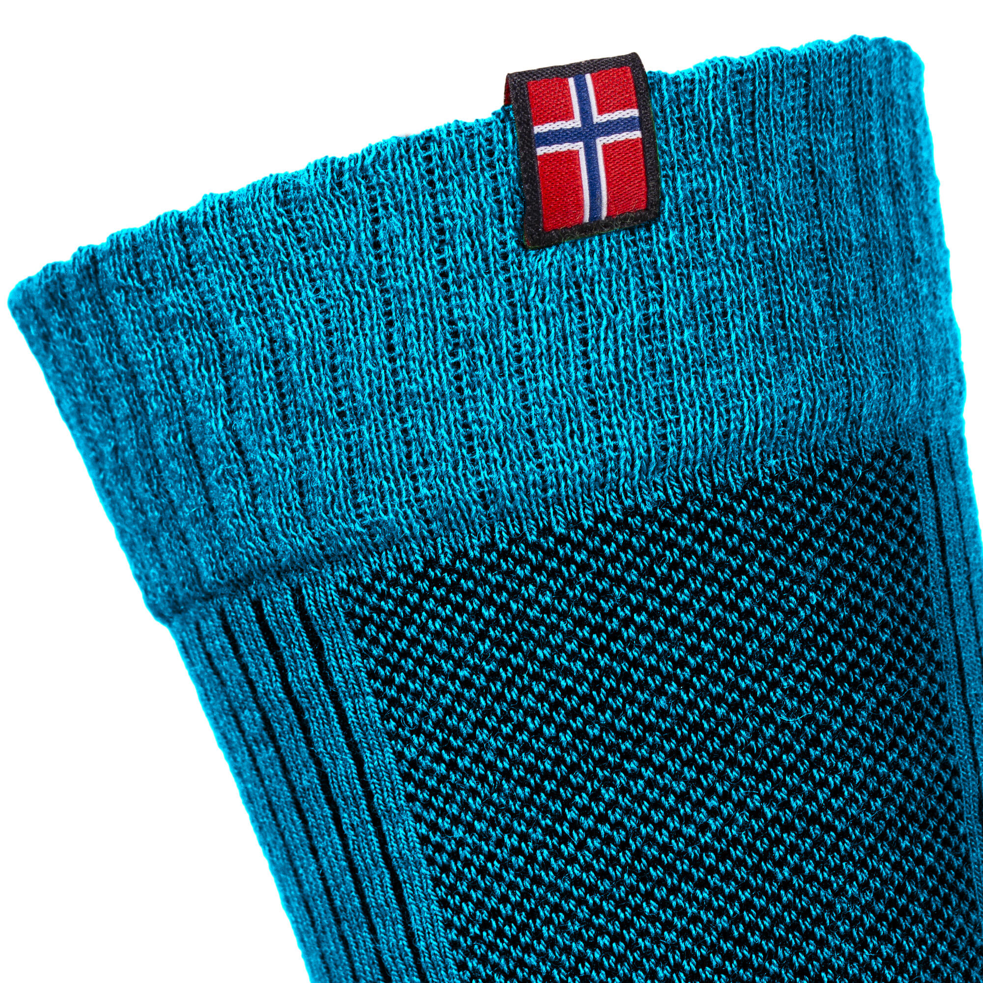 2 Paar Merino Wandersocken für Damen & Herren: Gepolstert - Blau 39/42 5/7
